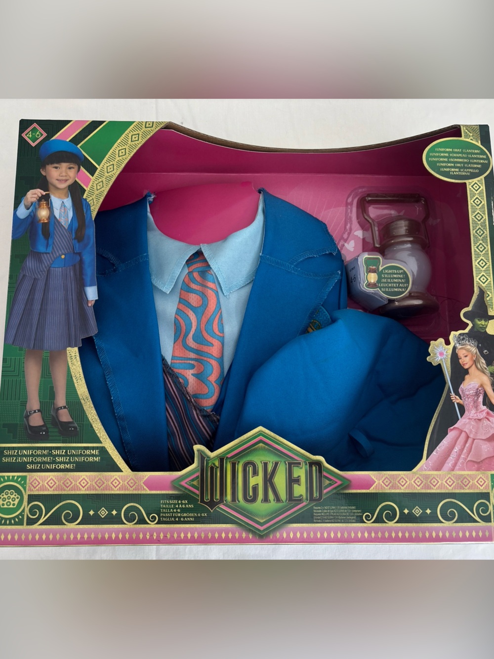 Wicked Girls' Blue Costume Outfit with Accessories SHIZ Uniform Sz 4-6x